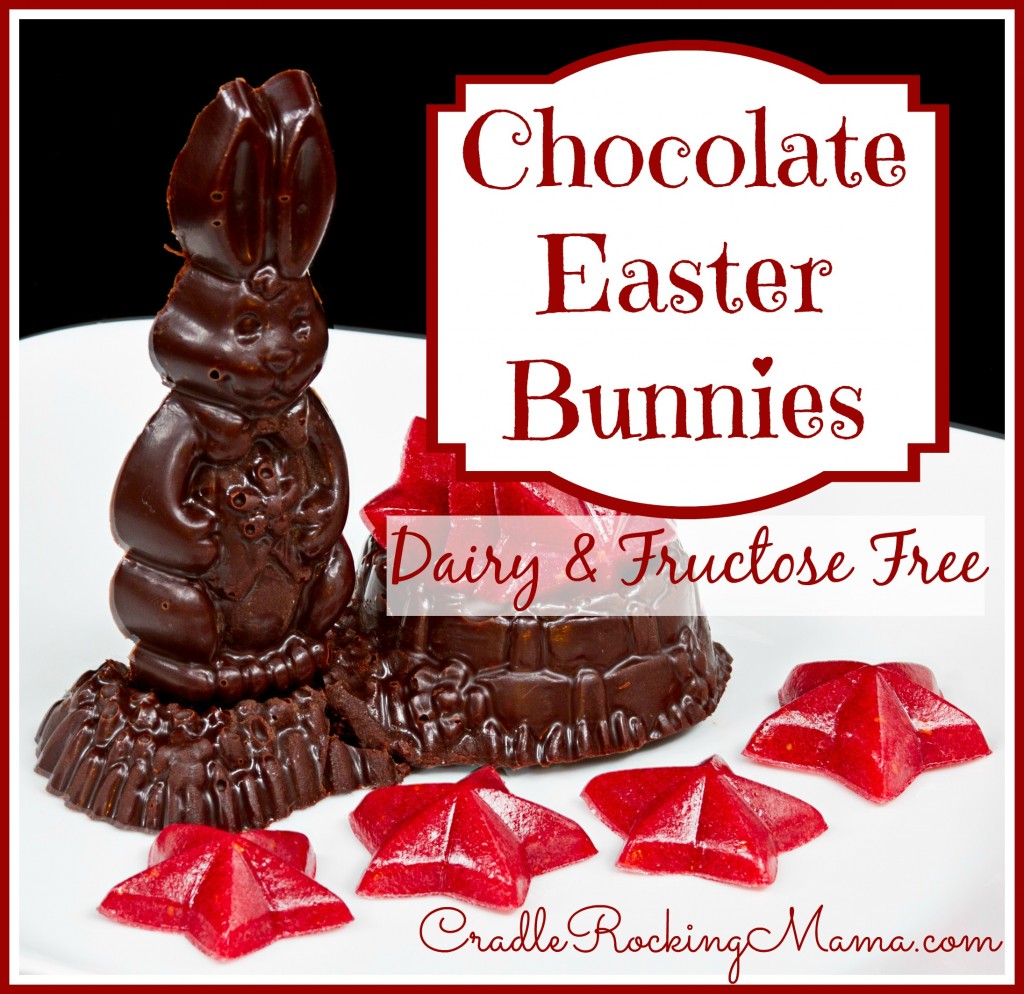 Chocolate Easter Bunnies Dairy & Fructose Free CradleRockingMama.com