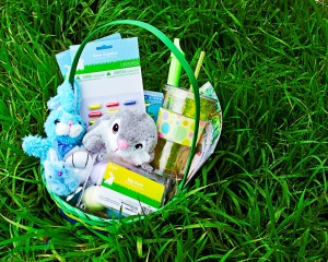 Jed and Zac's First Easter Basket...Yes, I know I went nuts!