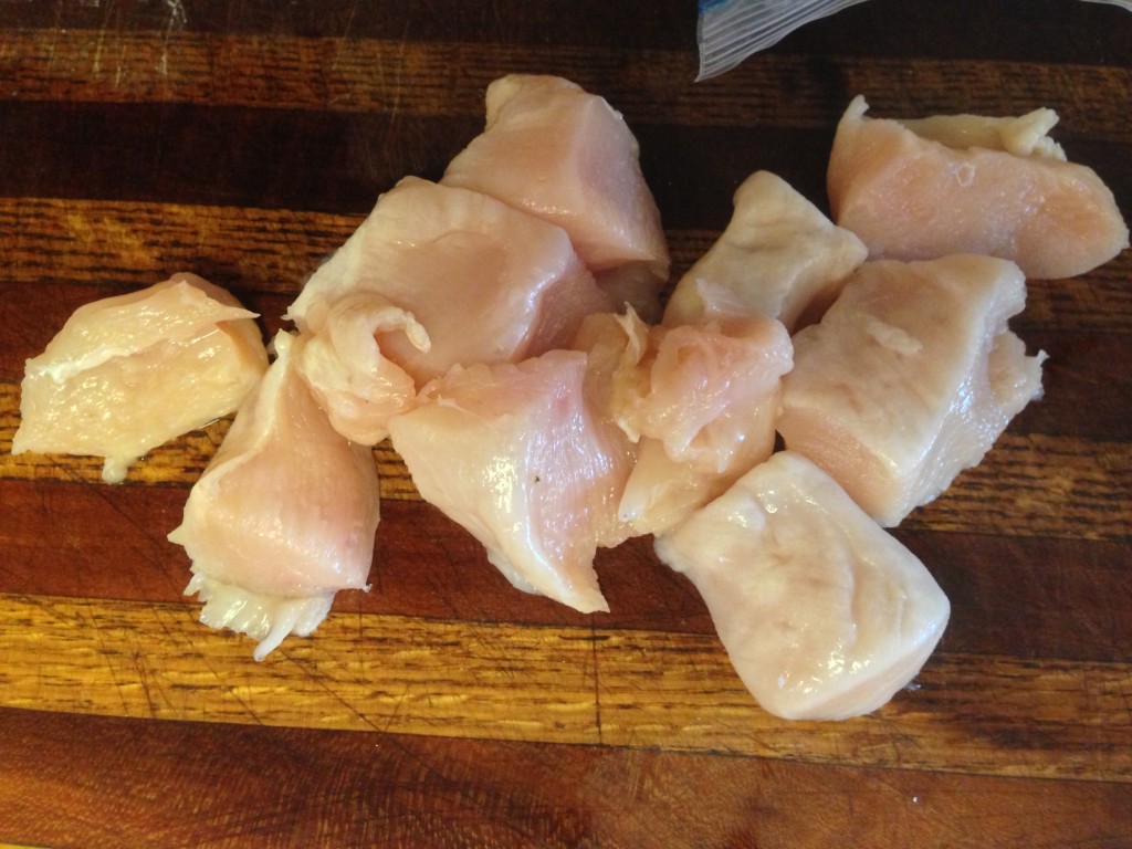 Chopped up chicken