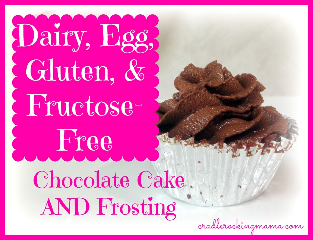 Dairy, Egg, Gluten & Fructose Free Chocolate Cake and Frosting