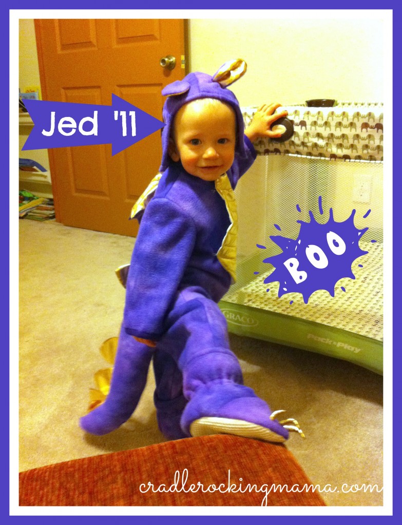 Jed at 16 months old as a dragon....