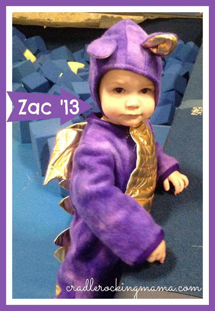 Zac at 17 months old as a dragon!