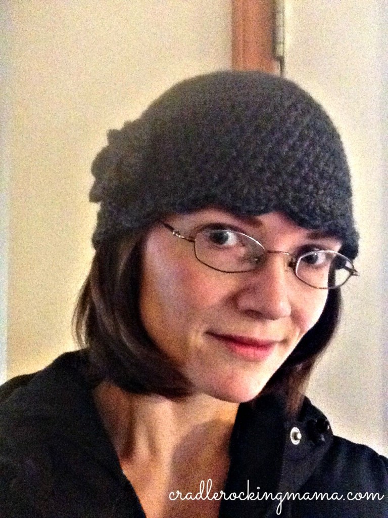 A cute little cloche. With a flower, of course! My new favorite hat. 