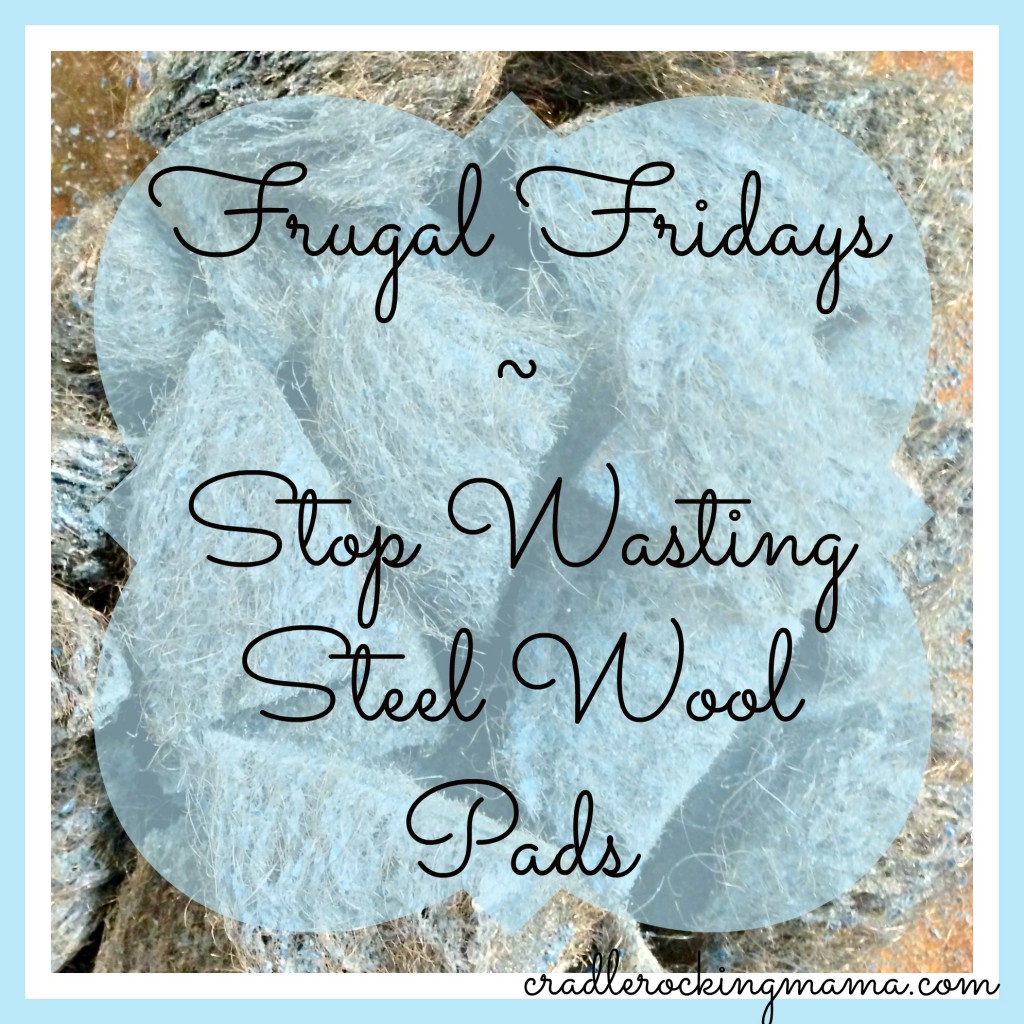 Frugal Fridays - Stop Wasting Steel Wool Pads cradlerockingmama