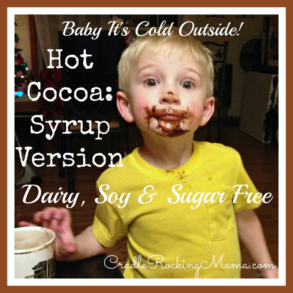 Hot Cocoa Syrup Version - Dairy, Soy, Sugar-Free cradlerockingmama.com