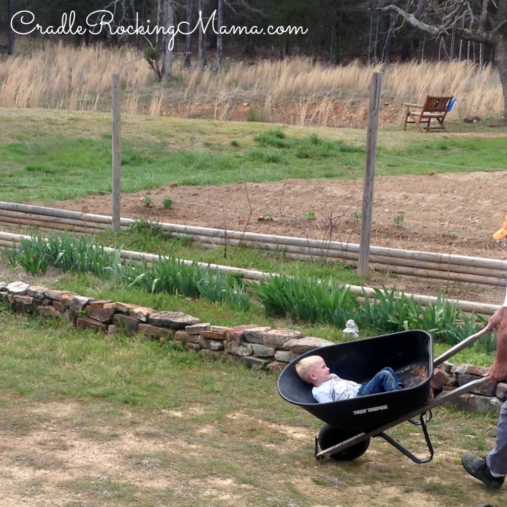 Riding in the Wheelbarrow CradleRockingMama.com