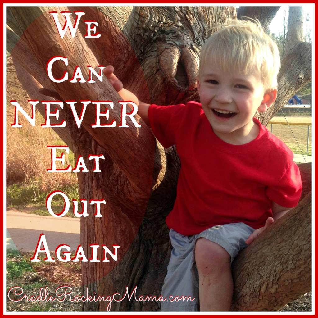We Can Never Eat Out Again CradleRockingMama.com