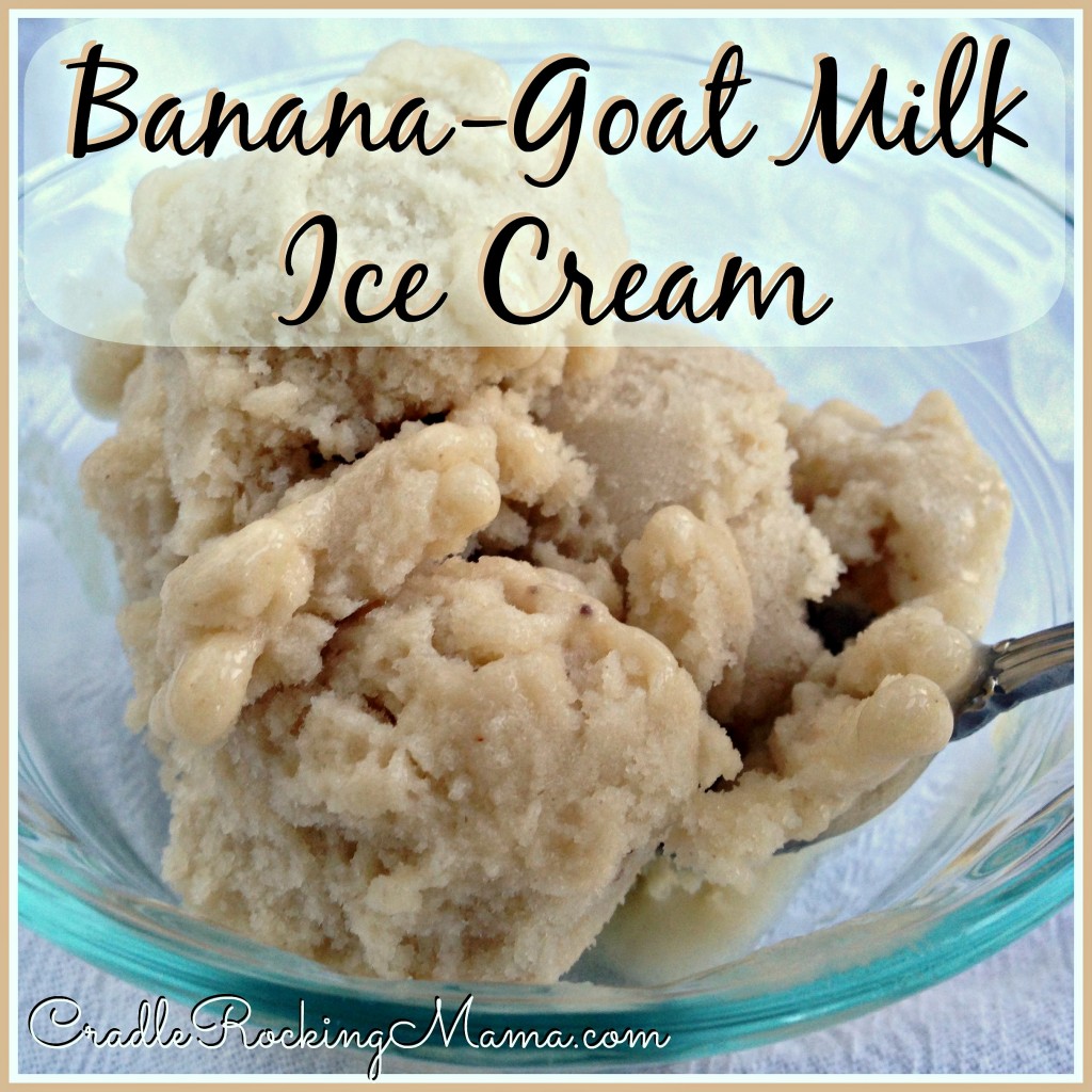 Banana Goat Milk Ice Cream II CradleRockingMama.com