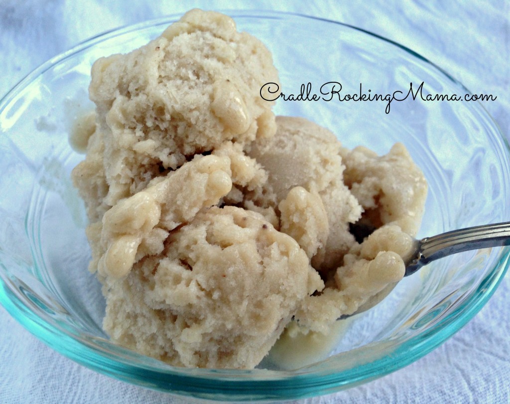 Banana Goat Milk Ice Cream Scooped CradleRockingMama.com