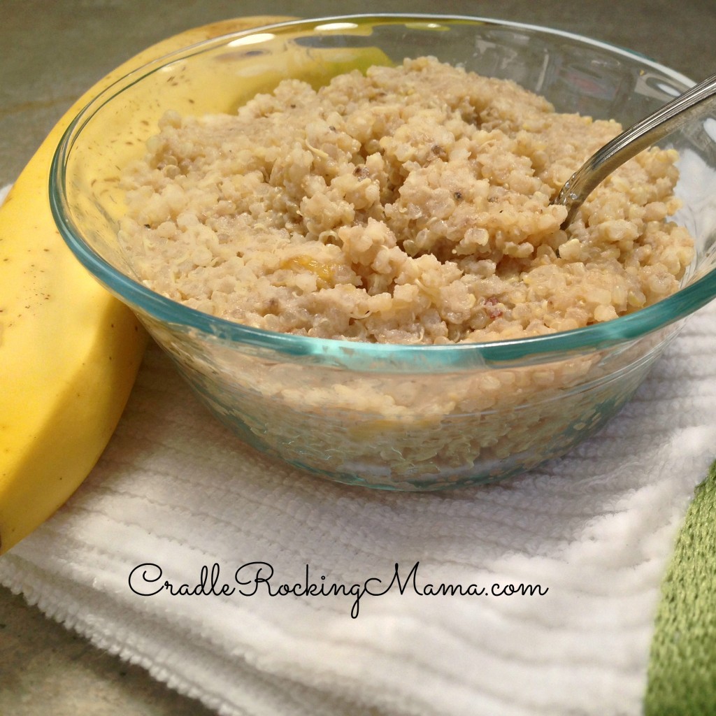 Quinoa Banana Pudding CradleRockingMama.com