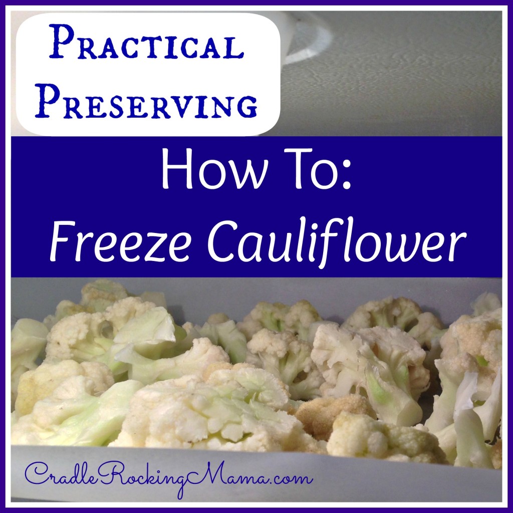 Practical Preserving How To Freeze Cauliflower CradleRockingMama.com