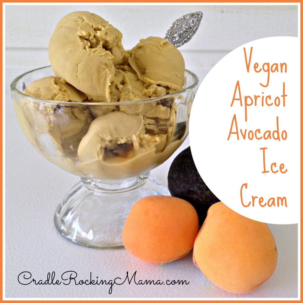 Vegan Apricot Avocado Ice Cream CradleRockingMama.com