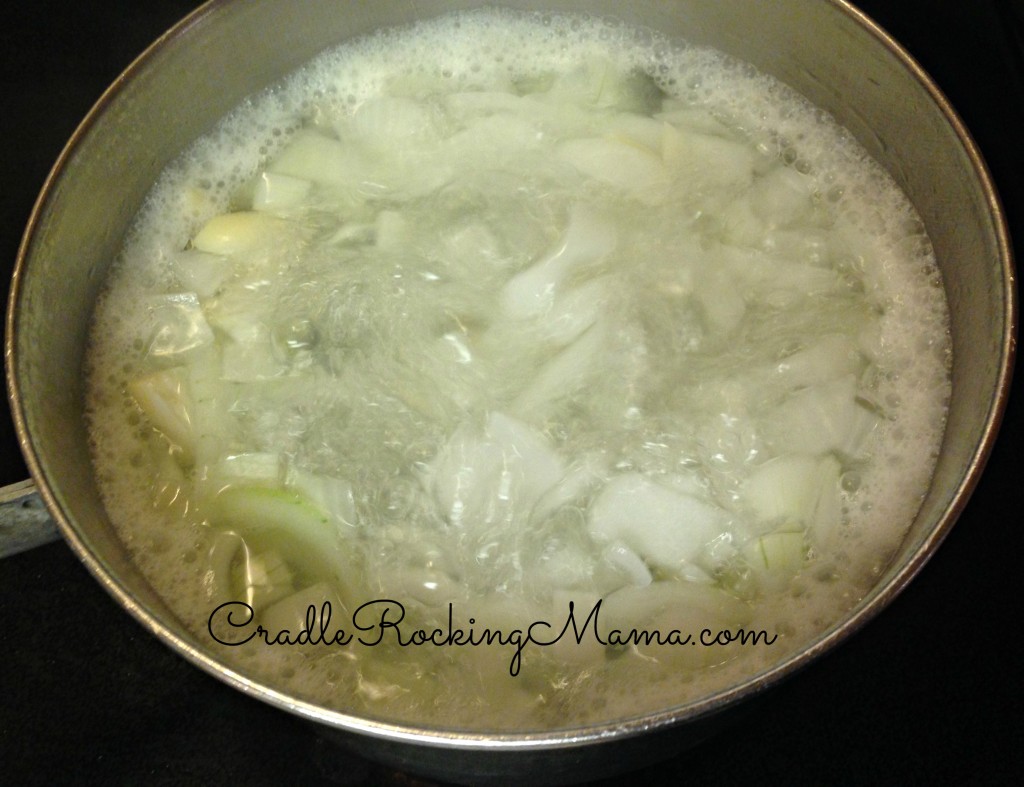 Cooking the Onion and Garlic Pest Deterrent CradleRockingMama.com