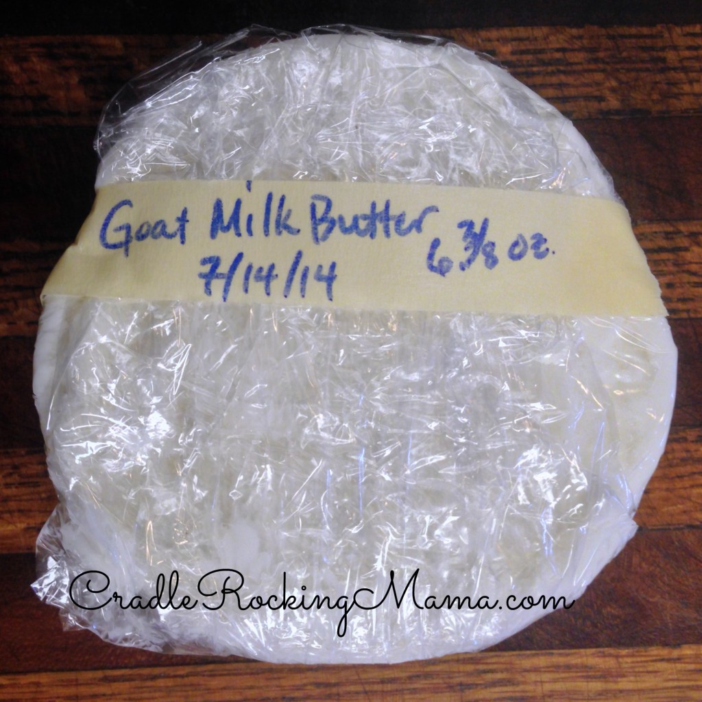 Goat Milk Butter Wrapped for the Freezer CradleRockingMama.com