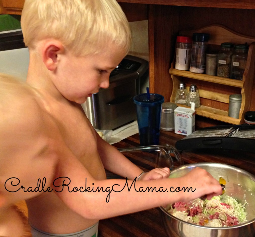 Helpers stirring the mix CradleRockingMama.com