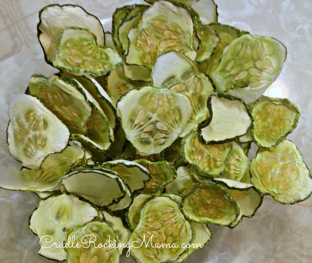 Cucumber chips CradleRockingMama.com