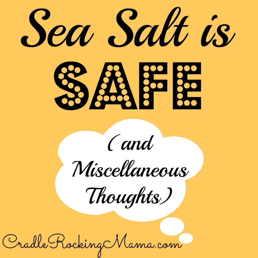 Sea Salt is Safe and Miscellaneous Thoughts CradleRockingMama.com