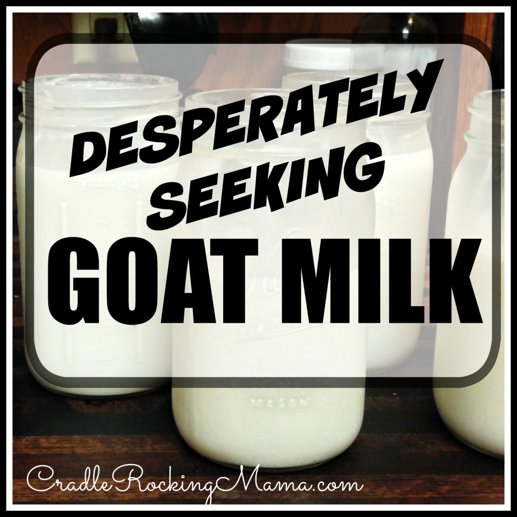 Desperately Seeking Goat Milk CradleRockingMama.com