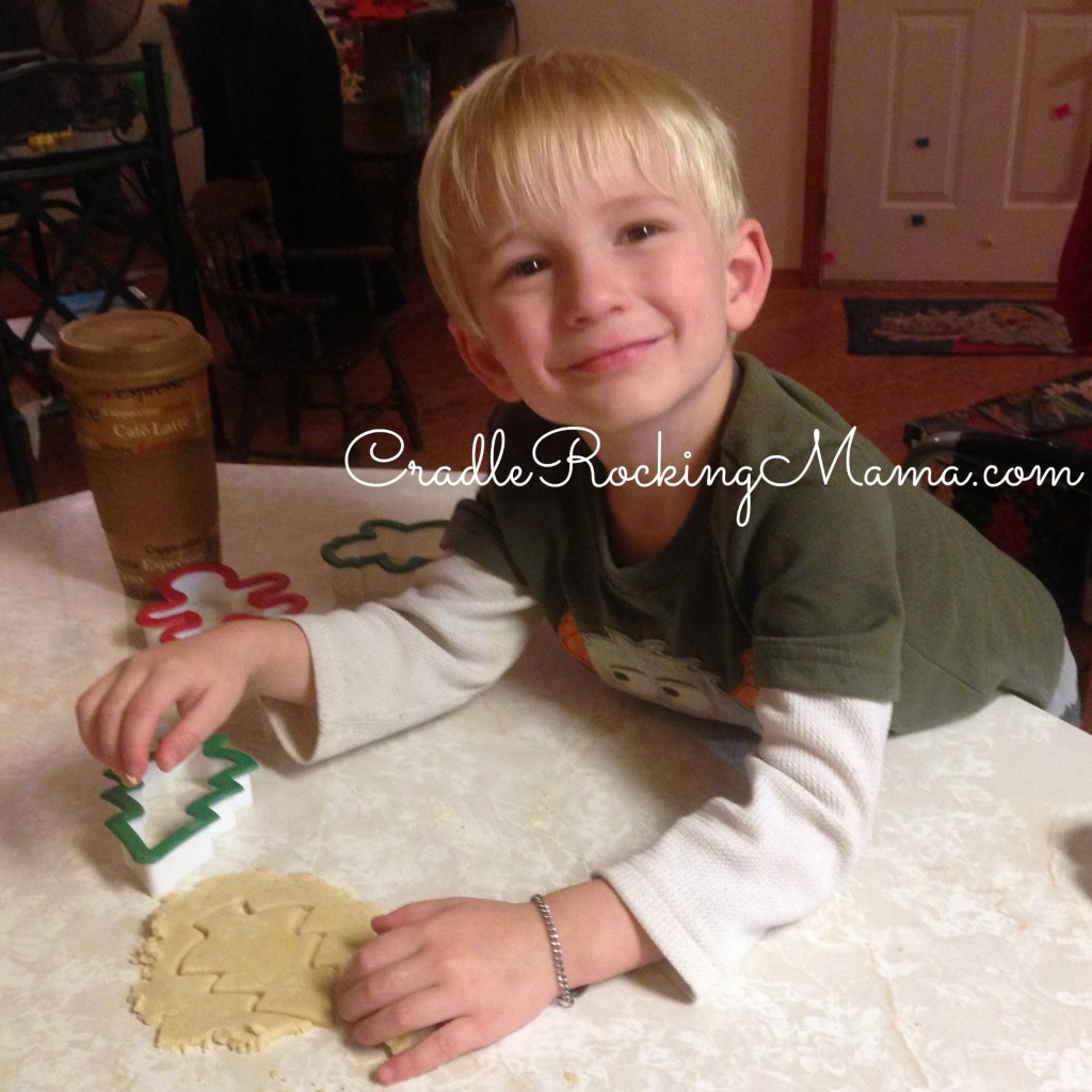 Cutting out cookies CradleRockingMama.com