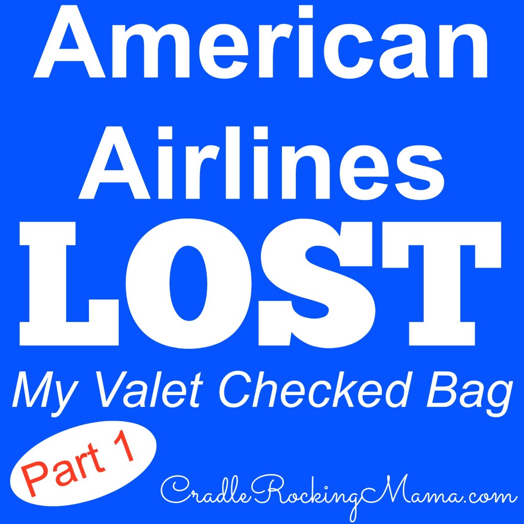 American Airlines Lost My Valet Checked Bag Part 1 CradleRockingMama.com