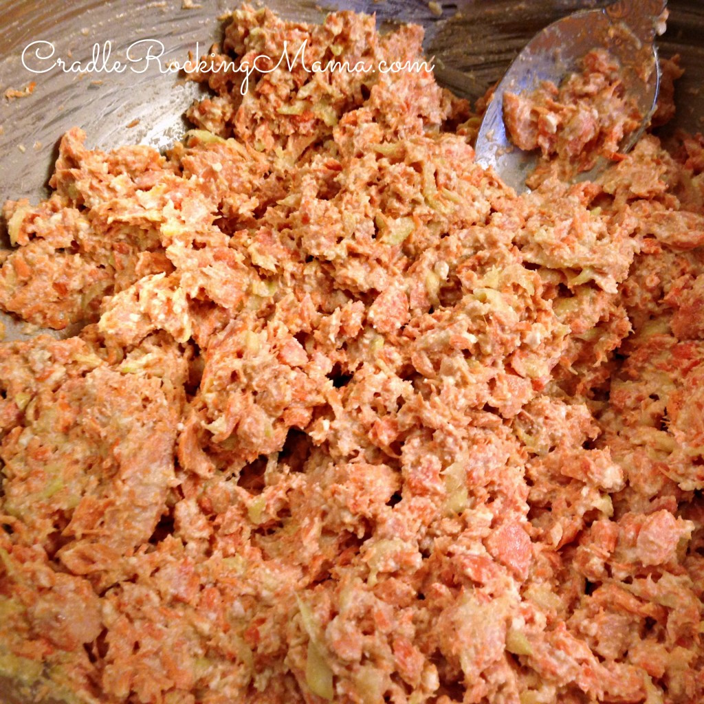 Finished Salmon Patty Batter CradleRockingMama.com