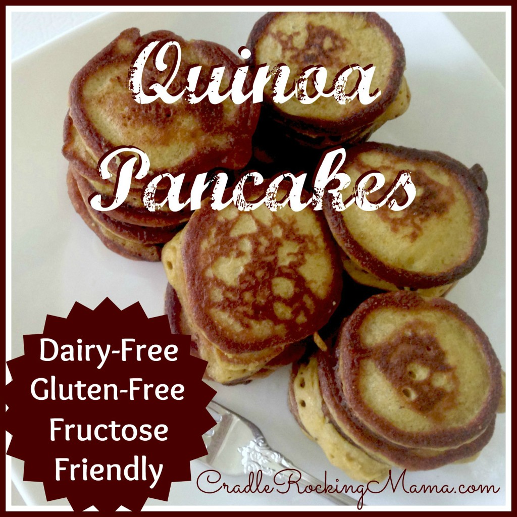 Quinoa Pancakes Egg Free Gluten Free Fructose Friendly CradleRockingMama.com