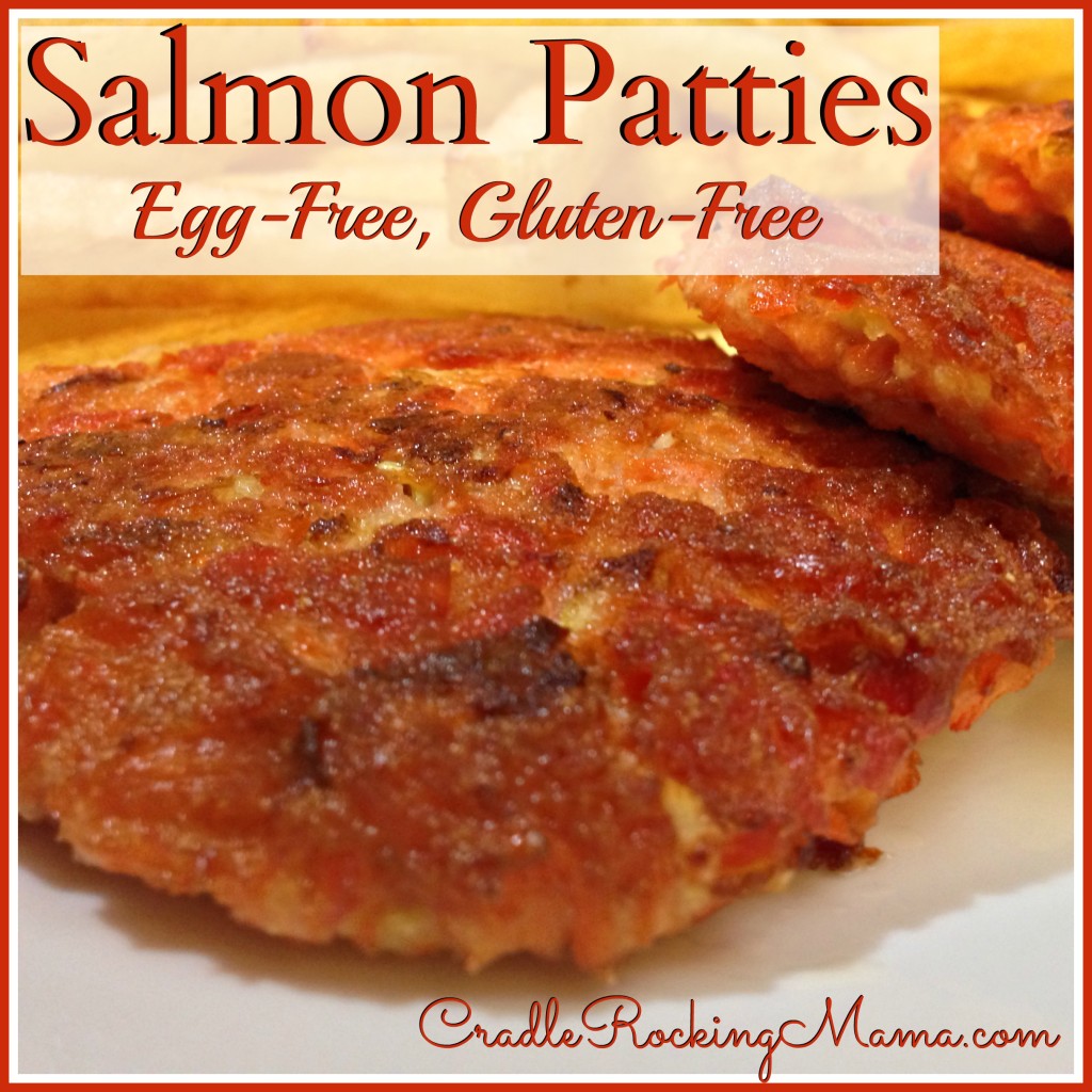 Salmon Patties Egg-Free Gluten-Free CradleRockingMama.com