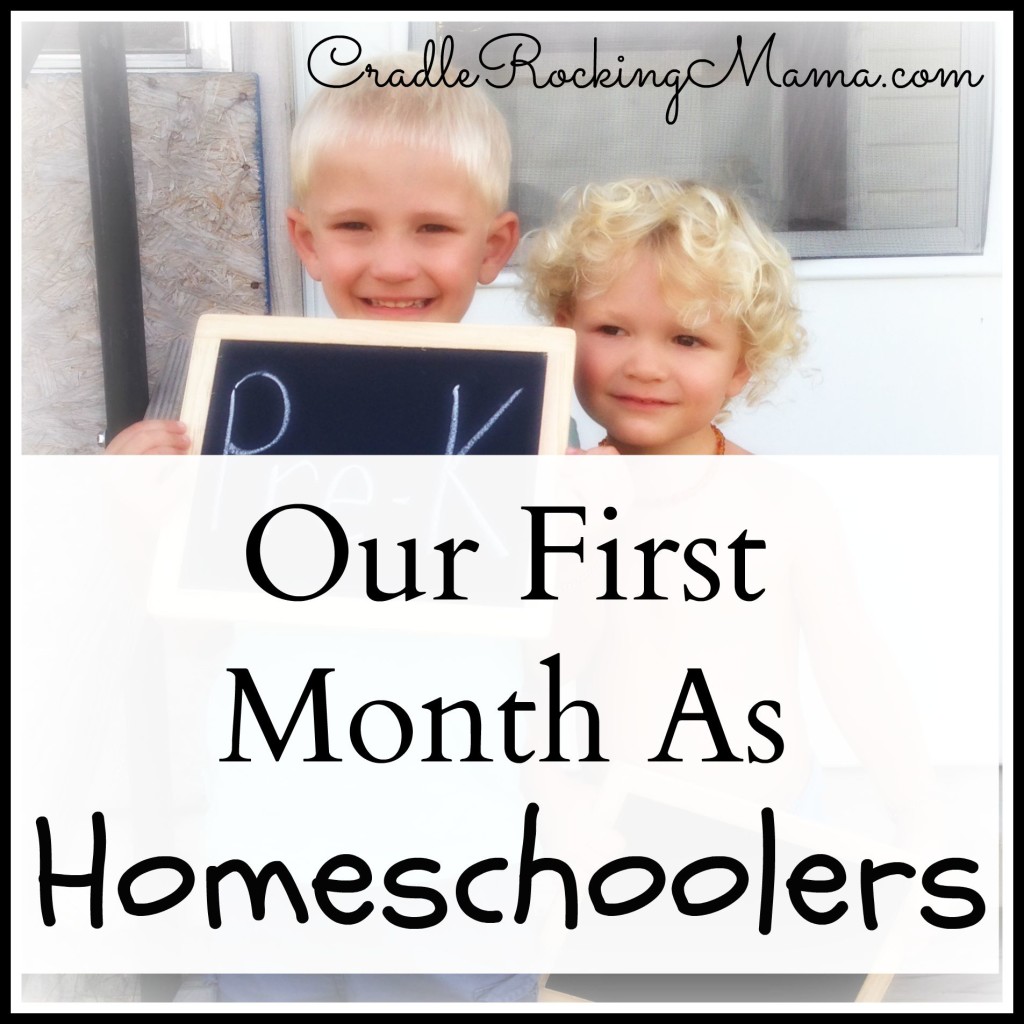 Our First Month As Homeschoolers CradleRockingMama.com