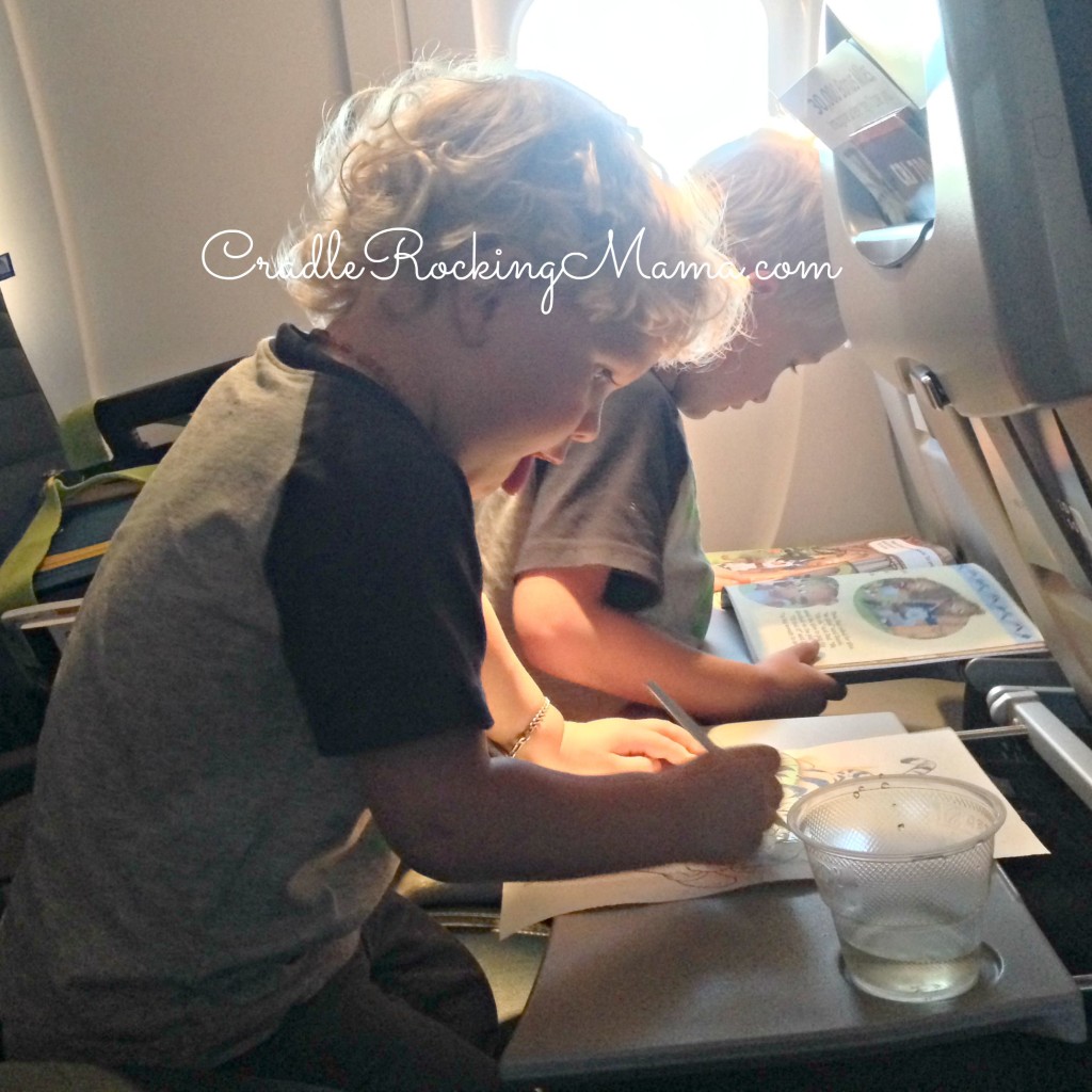 Painting on the Plane CradleRockingMama.com