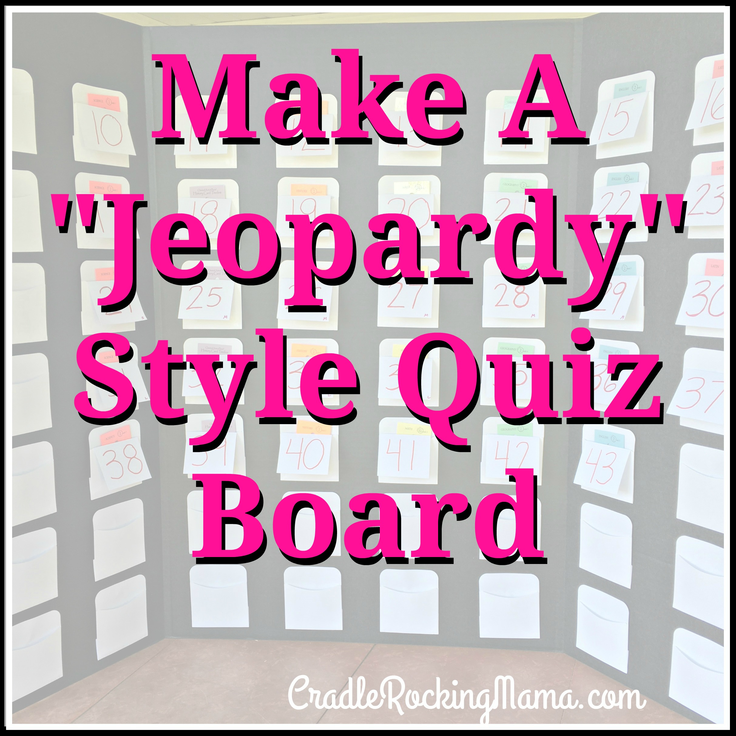 how to make a jeopardy board game